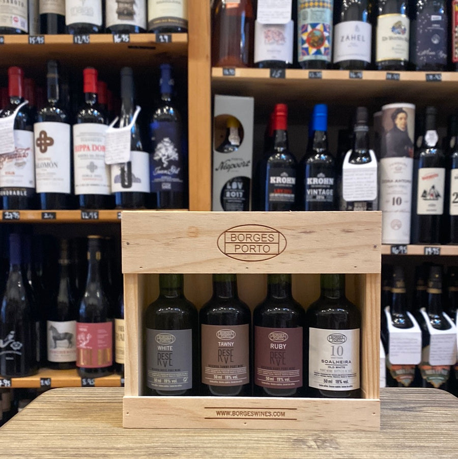 Borges Porto 4 x 5cl Wooden Pack
