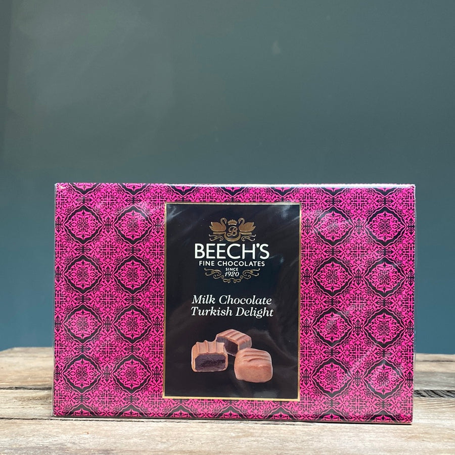 Beechs Gluten Free Natural Rose Flavour Turkish Delight with Chocolate 150g