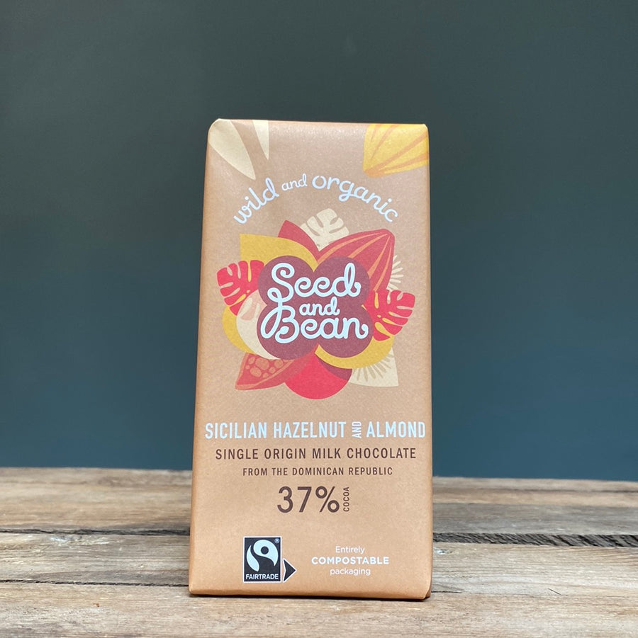 Seed & Bean Hazel & Almond Milk Chocolate Bar 75g