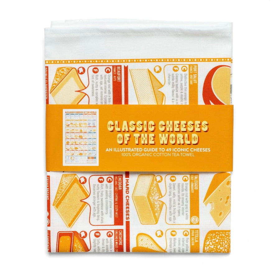 Classic Cheeses of the World Tea Towel