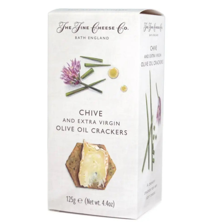 The Fine Cheese Co Chive & Olive Oil Crackers 125g