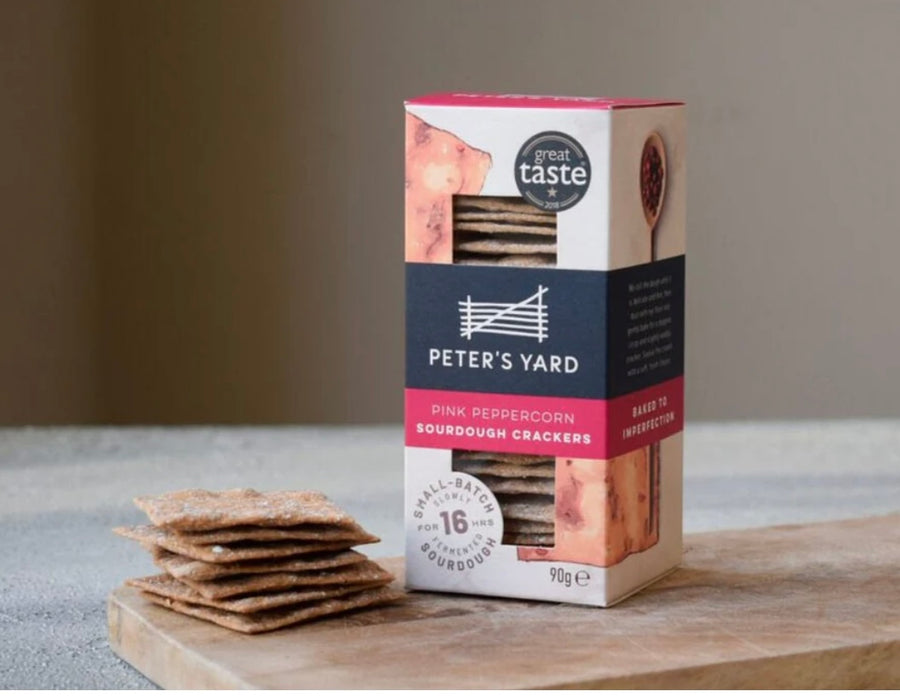 Peter's Yard Sourdough Crackers Pink Peppercorns 90g