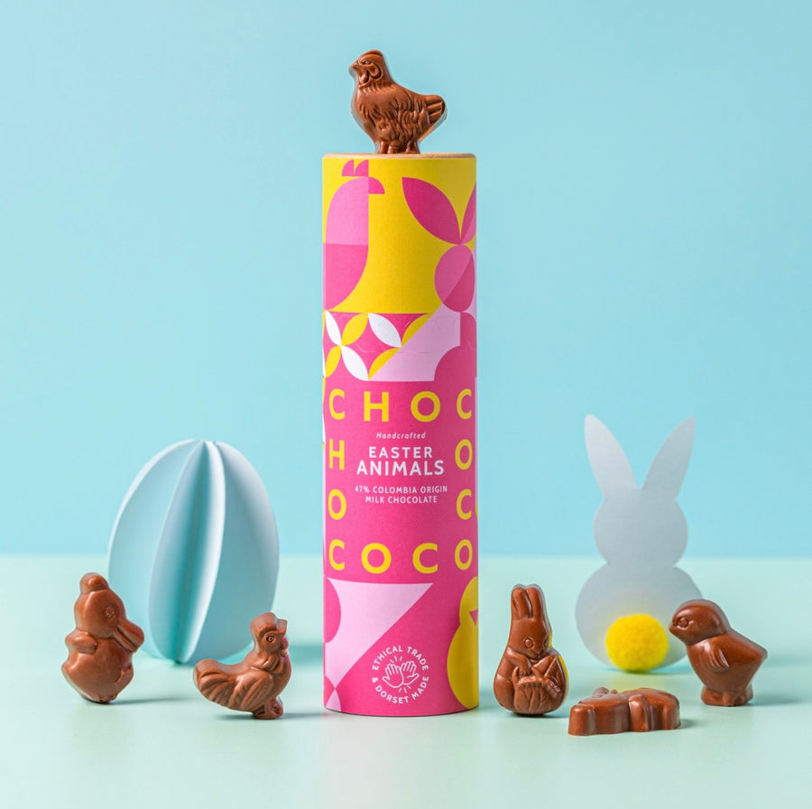 Chococo 47% Colombia Milk Chocolate Easter Animals