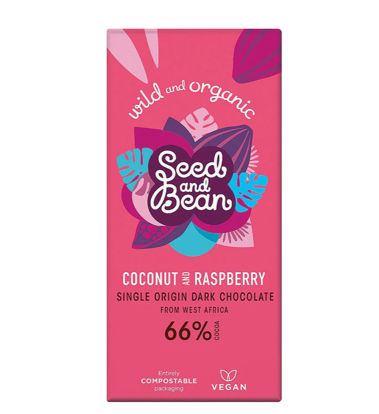 Seed & Bean Coconut & Raspberry Dark Chocolate 75g