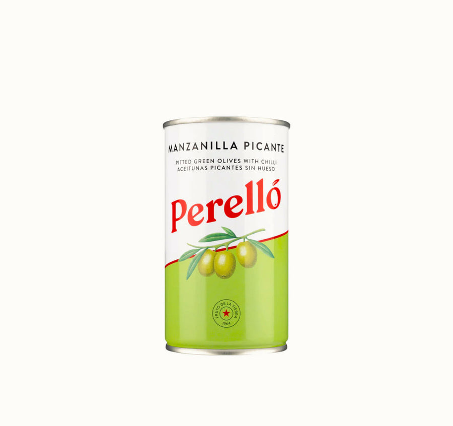 Perello Pitted Manzanilla Olives Chilli 350g