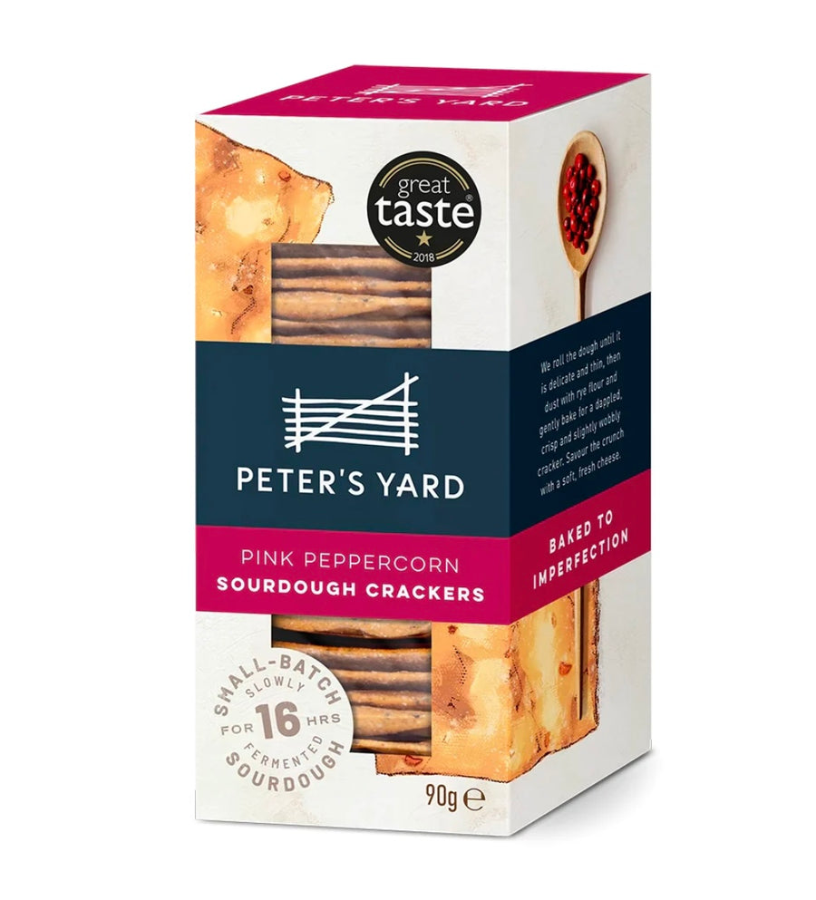 Peter's Yard Sourdough Crackers Pink Peppercorns 90g