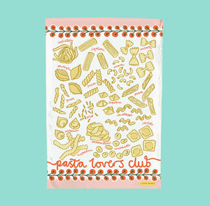 Laura Barnes Pasta Lovers Tea Towel