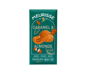 Meurisse Caramelised Almonds 73% Dark Chocolate 100g
