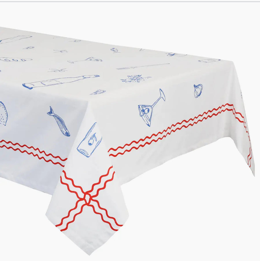 Talking Tables Bon Food & Drink Motifs Tablecloth 140 x 180 cm