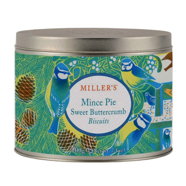 Miller's Mince Pie Sweet Buttercrumb Biscuit Tin 200g