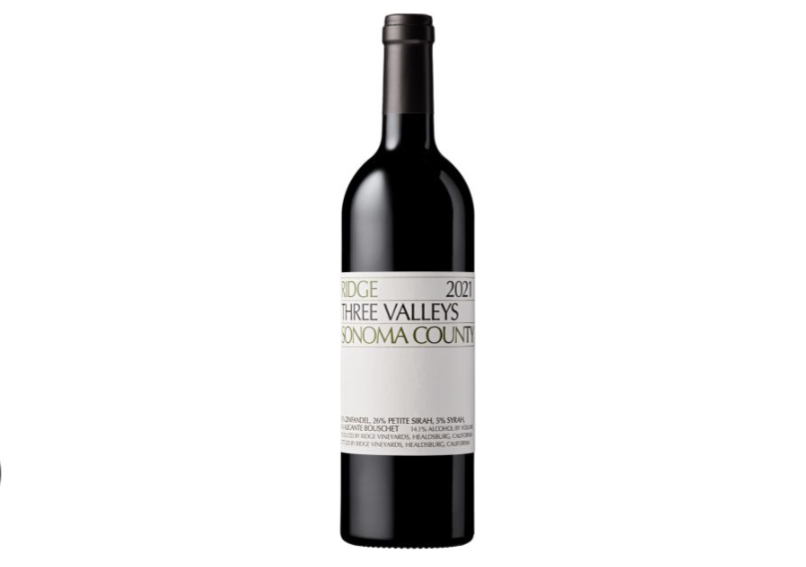 Ridge Vineyards Three Valleys 2023, Sonoma County, California, USA (14.4%)