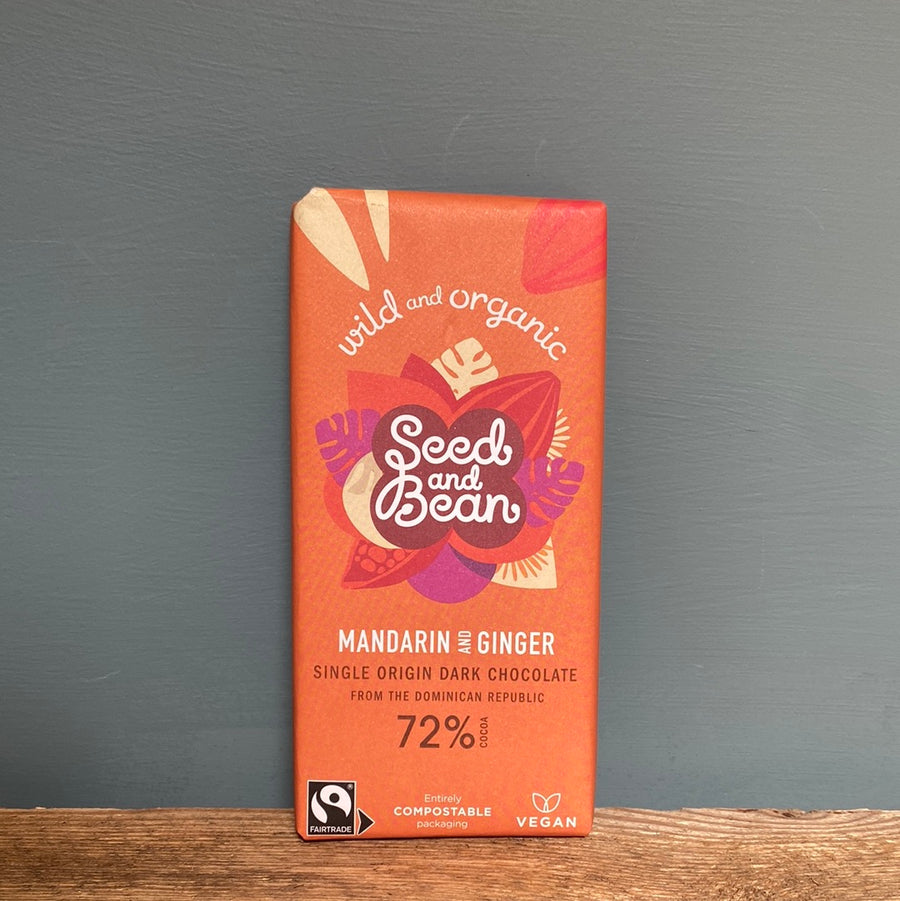 Seed & Bean Mandarin & Ginger Dark Chocolate 75g
