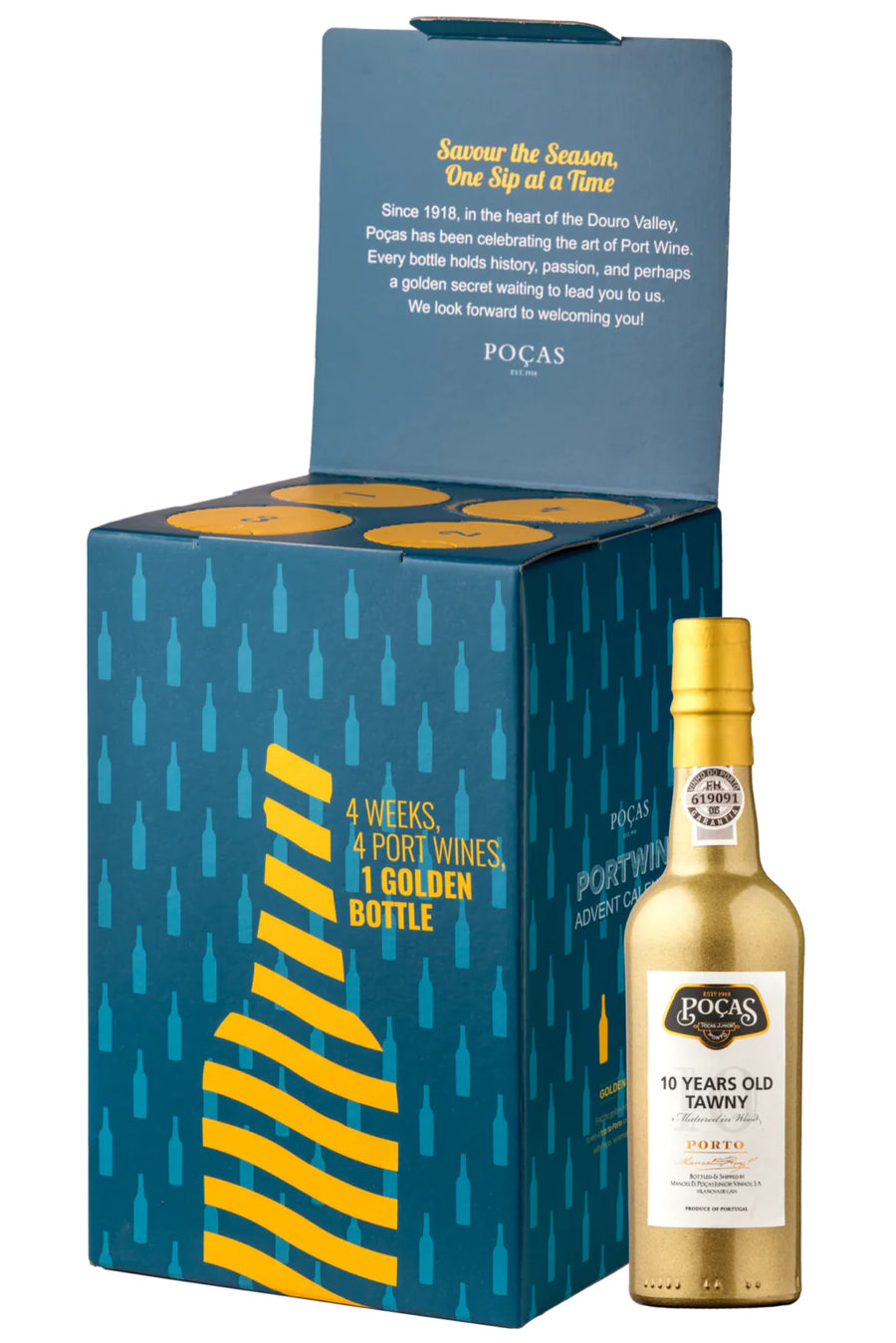 Poças Golden Bottle Advent Calendar (4 x 37.5cl)