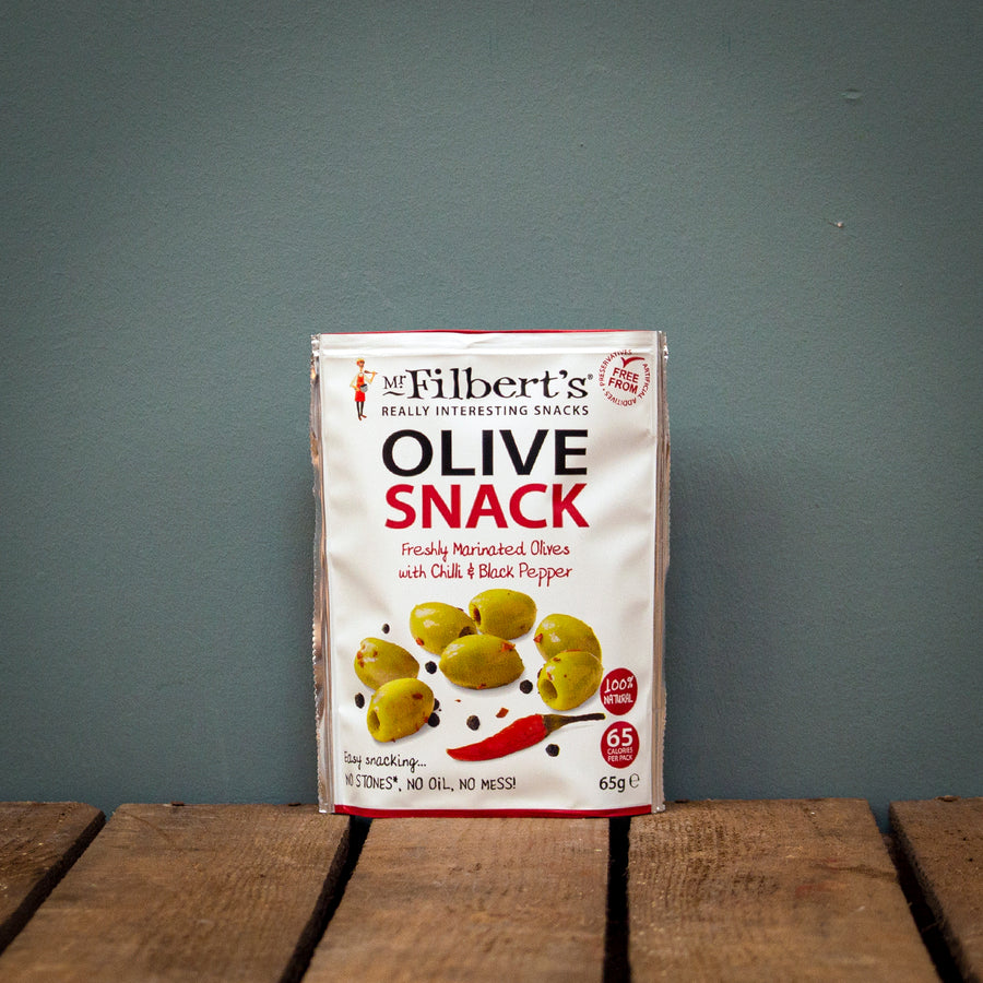 Mr Filbert's Chilli & Black Pepper Olives 50g