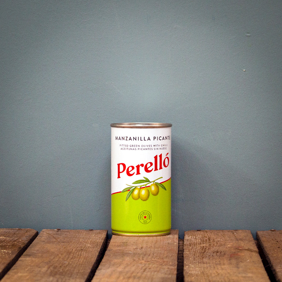 Perello Pitted Manzanilla Olives Chilli 350g