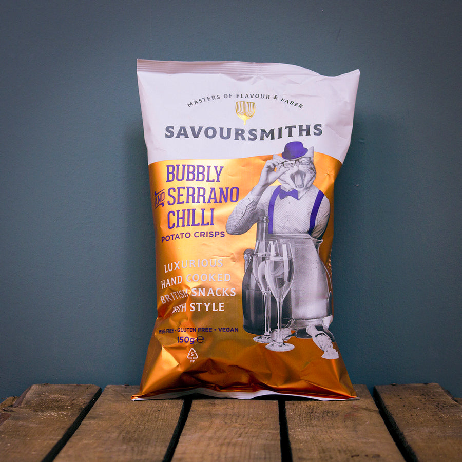 Savoursmith's Bubbly &  Serrano Chilli Crisps 150g