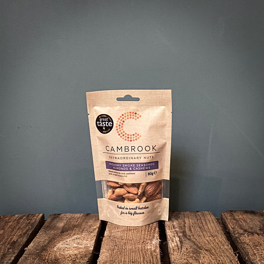 Cambrook Hickory Smoke Seasoned Almonds & Cashews 80g