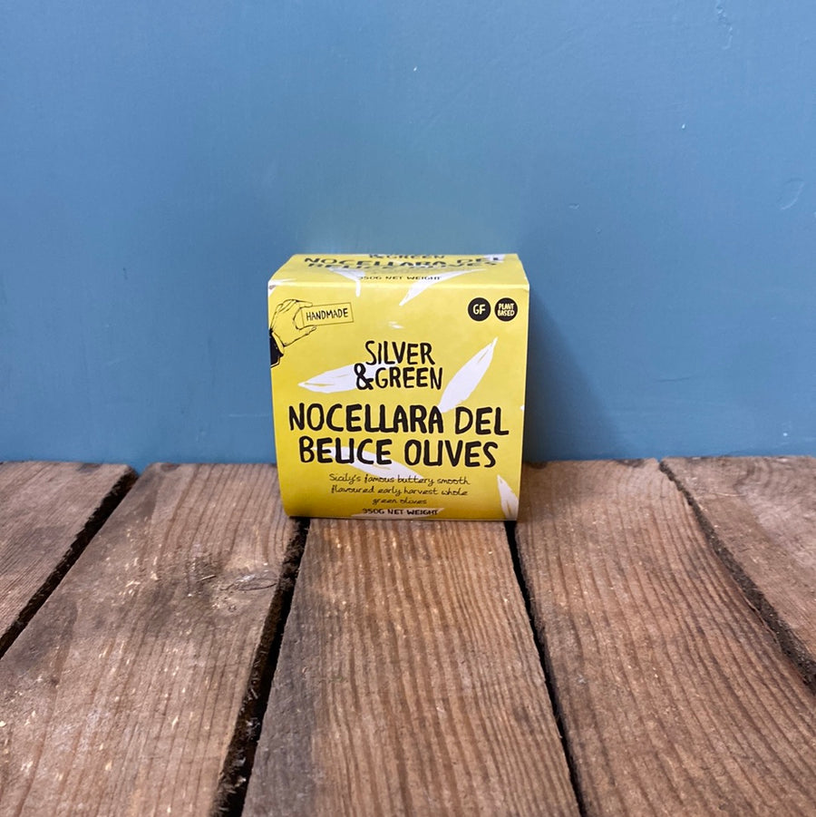 Silver & Green Nocellara del Belice Olives 150g