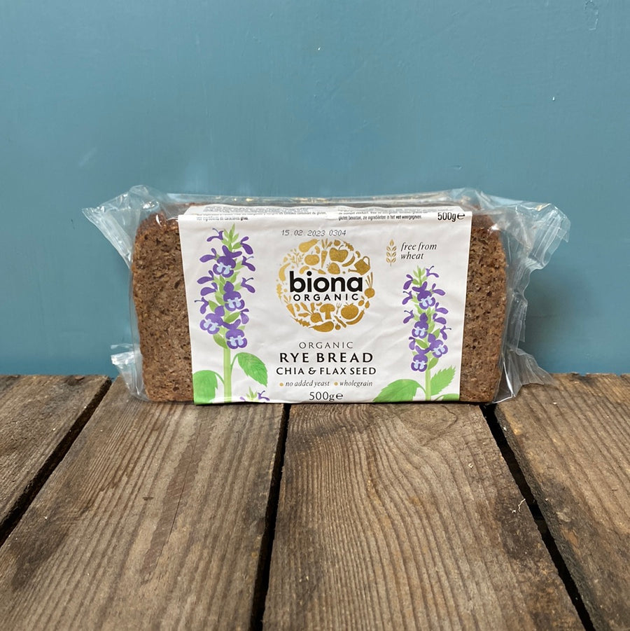Biona Organic Rye Chia & Flax Seed Bread 500g